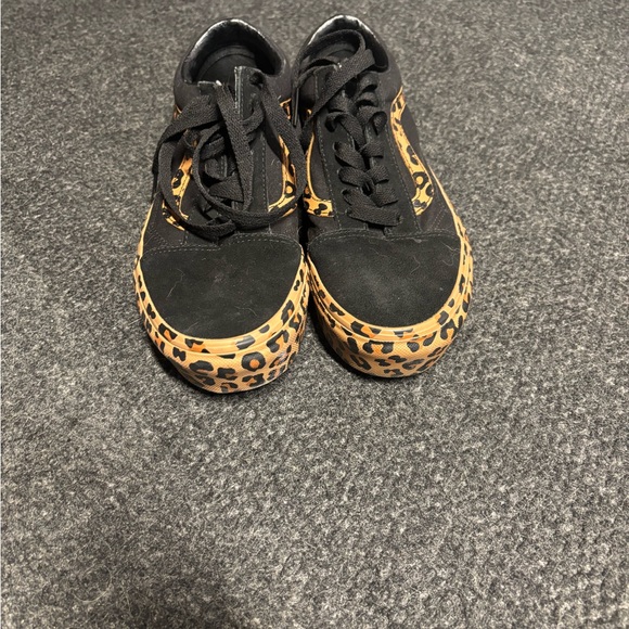 Vans Shoes - Vans Black and Leopard Print Women's Shoes